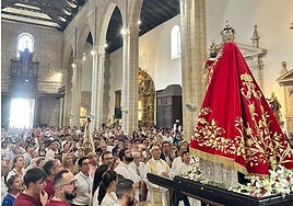 La Virgen de Araceli está ya en Lucena con motivo de la Procesión Magna del próximo fin de semana