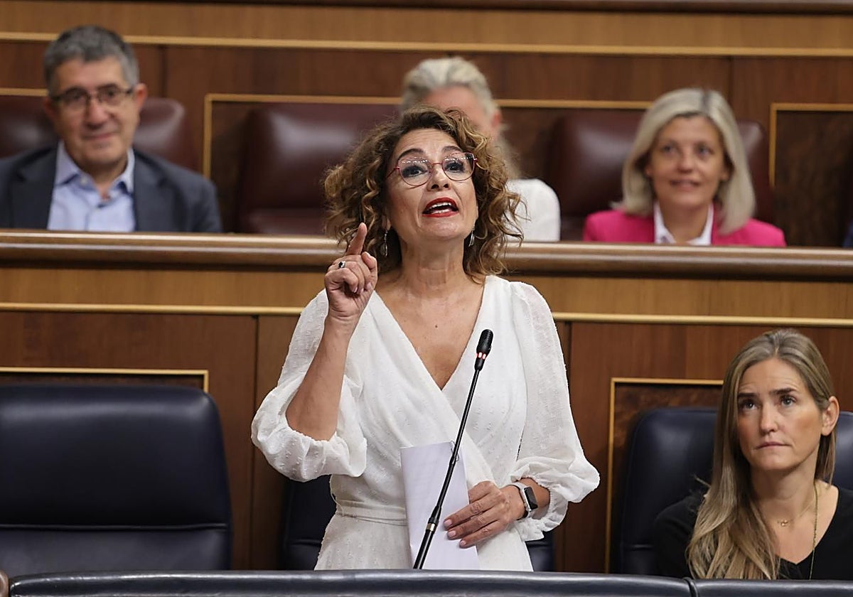 La ministra y vicepresidenta Montero, durante una de las últimas sesiones en el Congreso