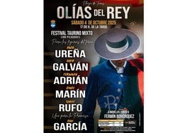 Ureña, Galván, Adrián, Marín, Rufo y la promesa Dani García en el festival taurino de Olías del Rey