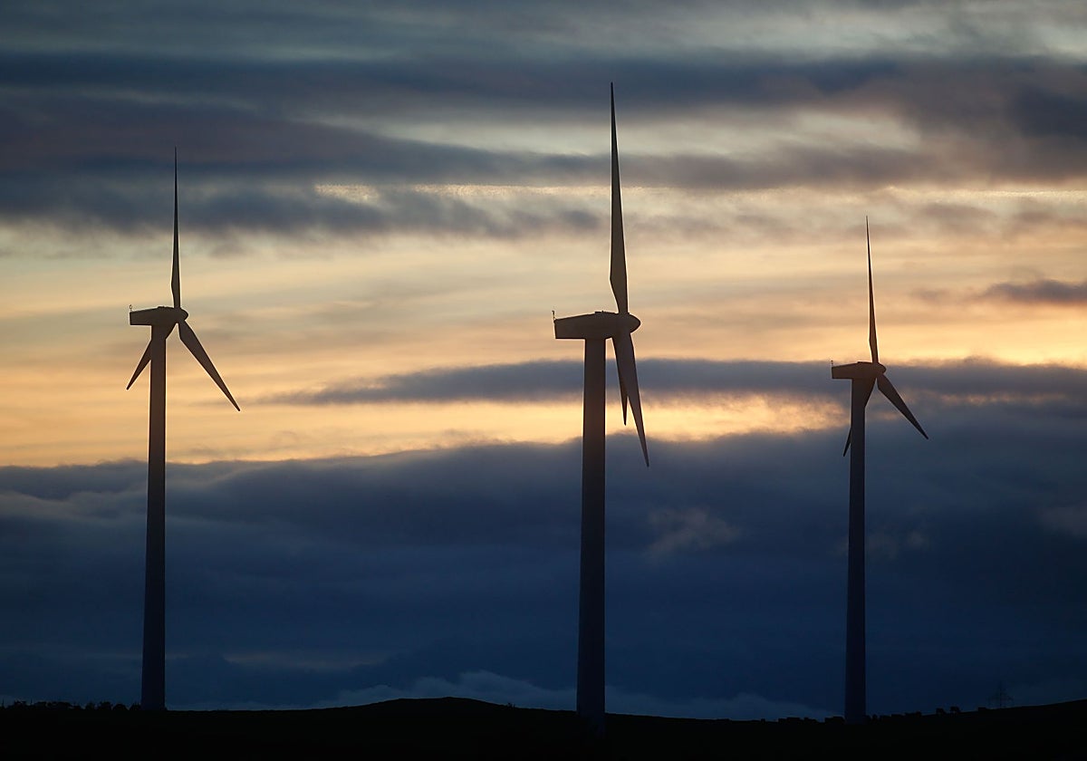 Parque eólico de Murás (Lugo) en una imagen de archivo