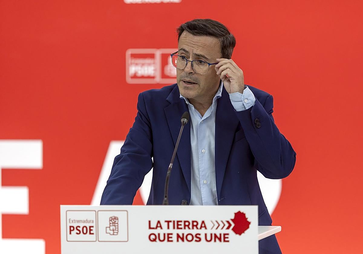 Miguel Ángel Gallardo, líder del PSOE en Extremadura