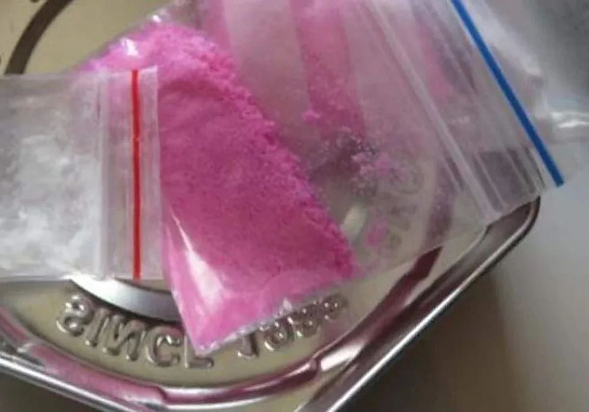 Bolsas de cocaína rosa