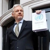 Julian Assange durante su asilo en la embajada