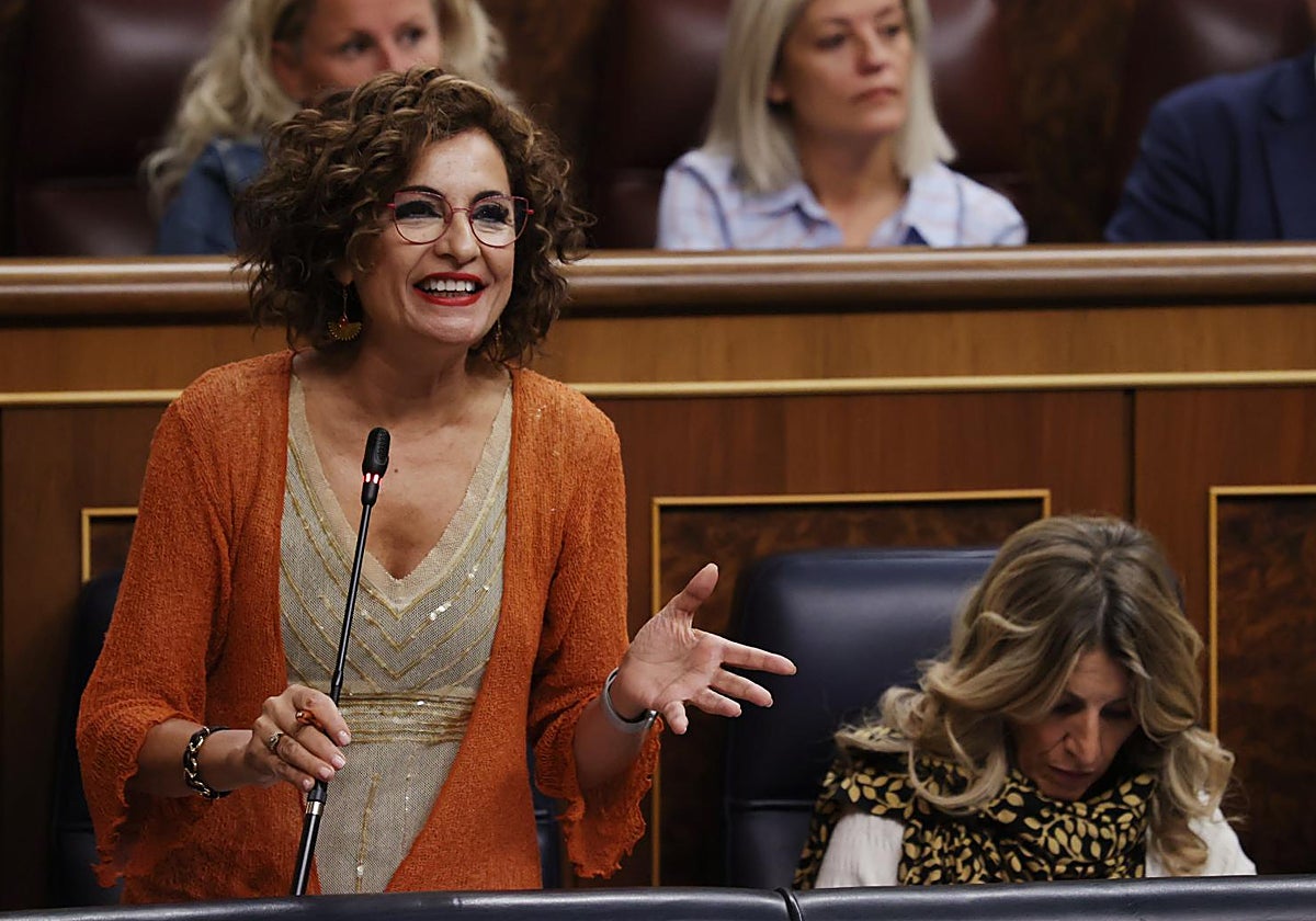 María Jesús Montero, en una intervención en el Congreso