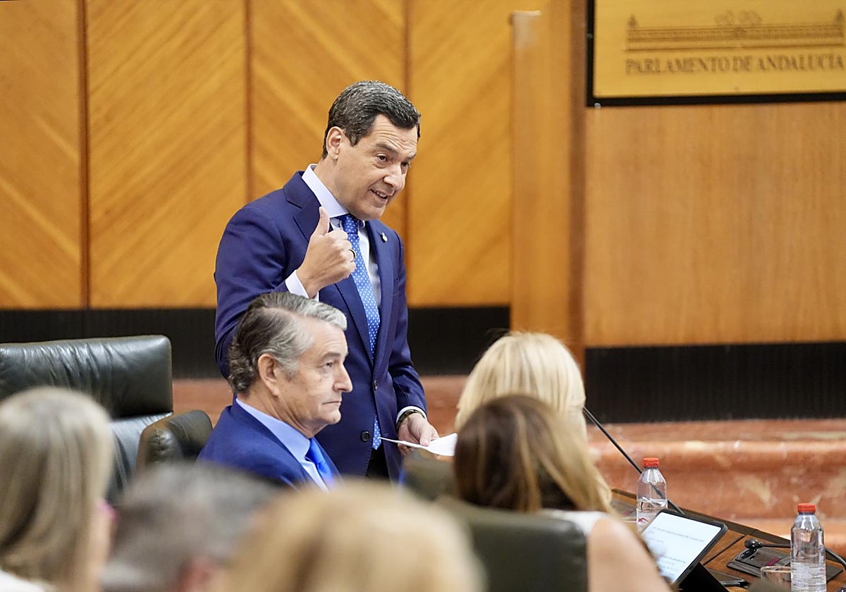 Juanma Moreno en el Parlamento Andaluz