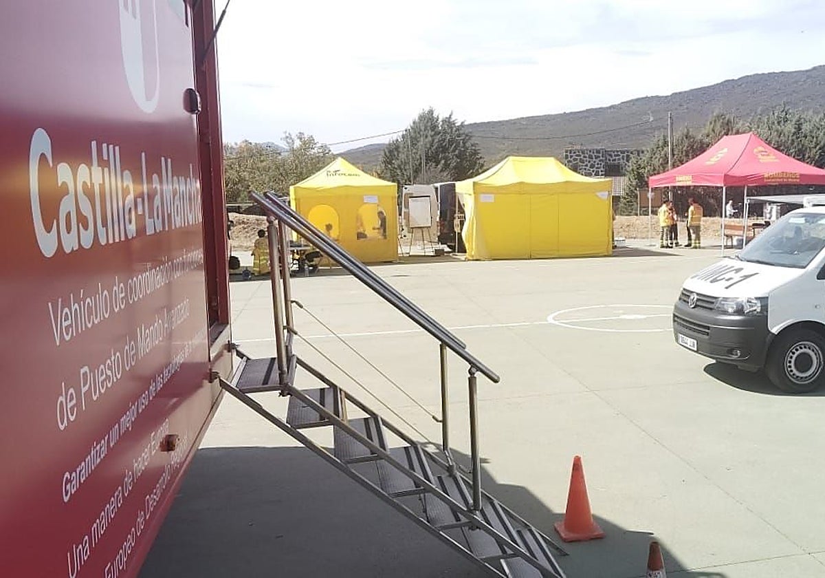 Los servicios sanitarios del puesto de mando avanzado han atendido al brigadista