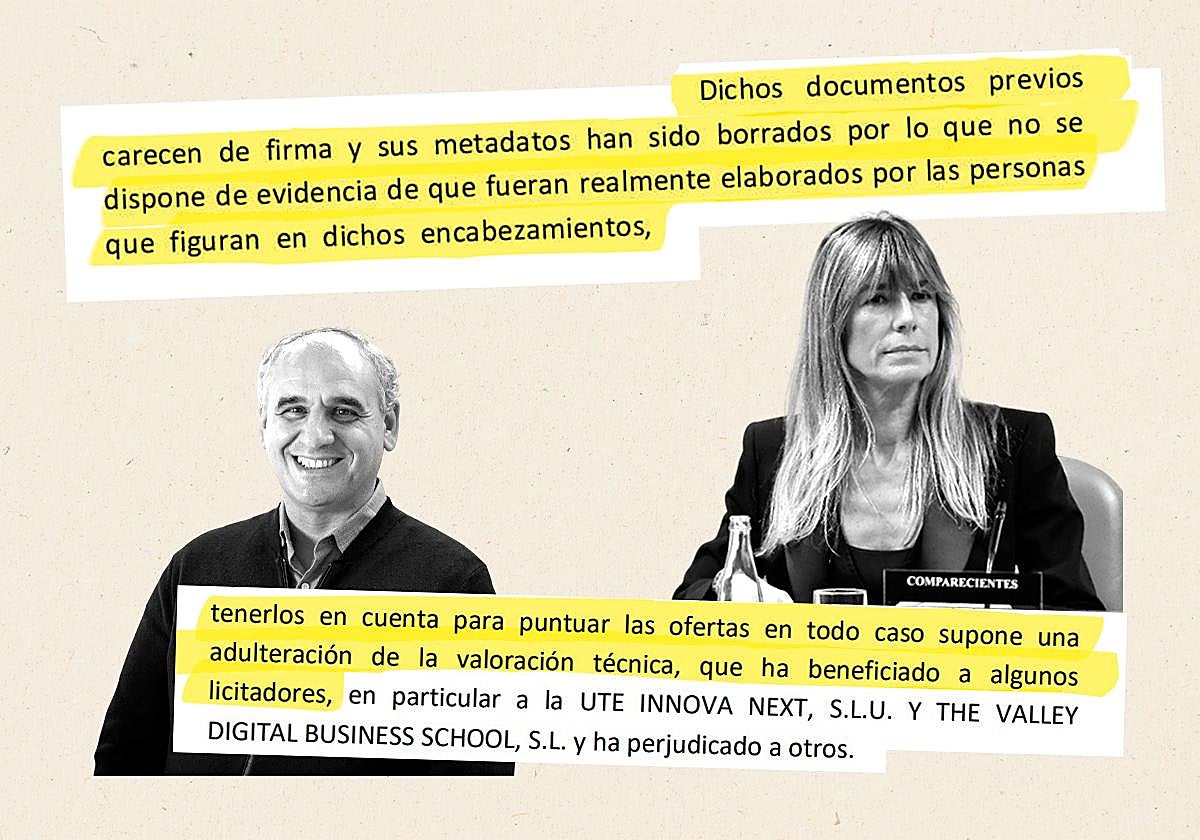 Estractos del informe de la Intervención del Estado sobre los contratos investigados en el caso Begoña