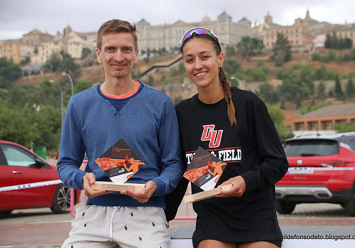 Jonathan Hiley y Ana González, los ganadores de la Media Maratón de Toledo