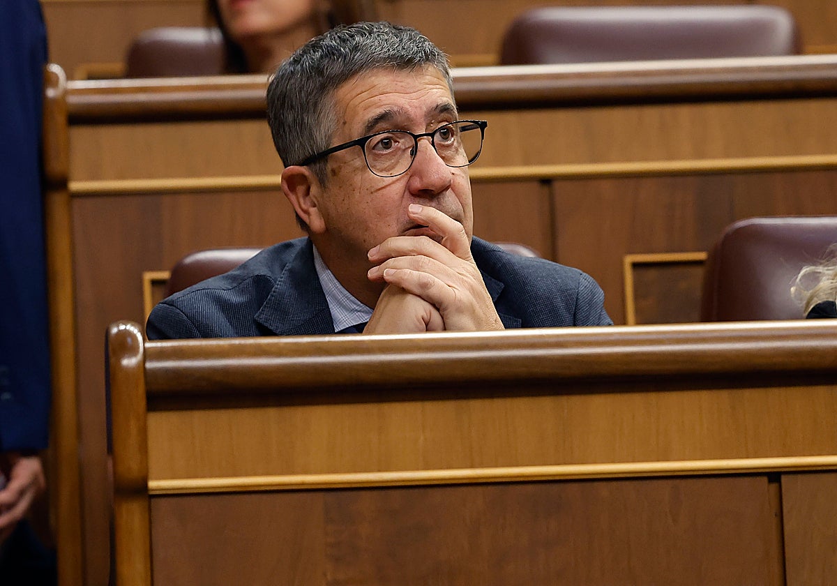 El diputado del PSOE Patxi López, en el Congreso