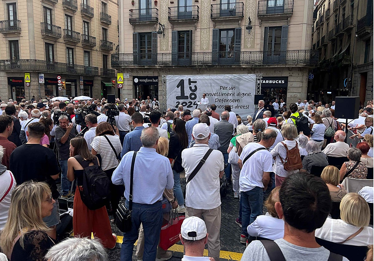 Aspecto de la manifestación celebrada el año pasado en el día internacional de las personas mayores