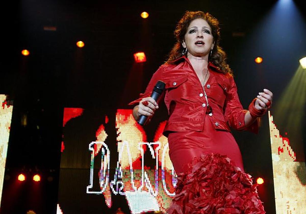 Gloria Estefan, durante un concierto