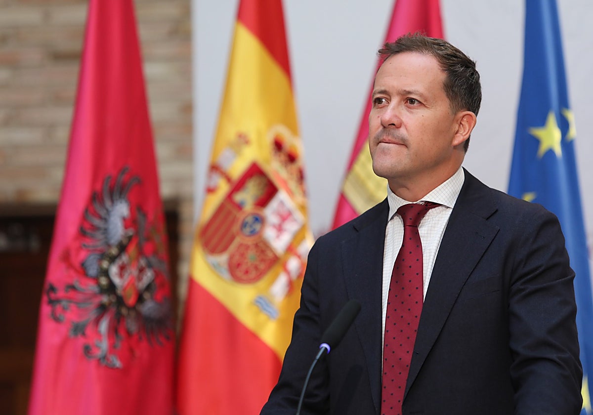 Carlos Velázquez, alcalde de Toledo, hoy en rueda de prensa