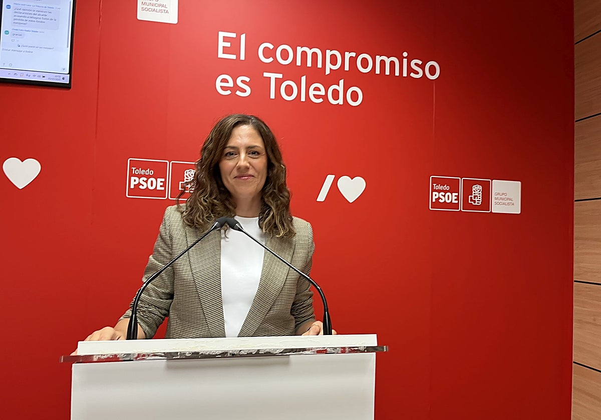 Noelia de la Cruz, portavoz del PSOE en el Ayuntamiento de Toledo
