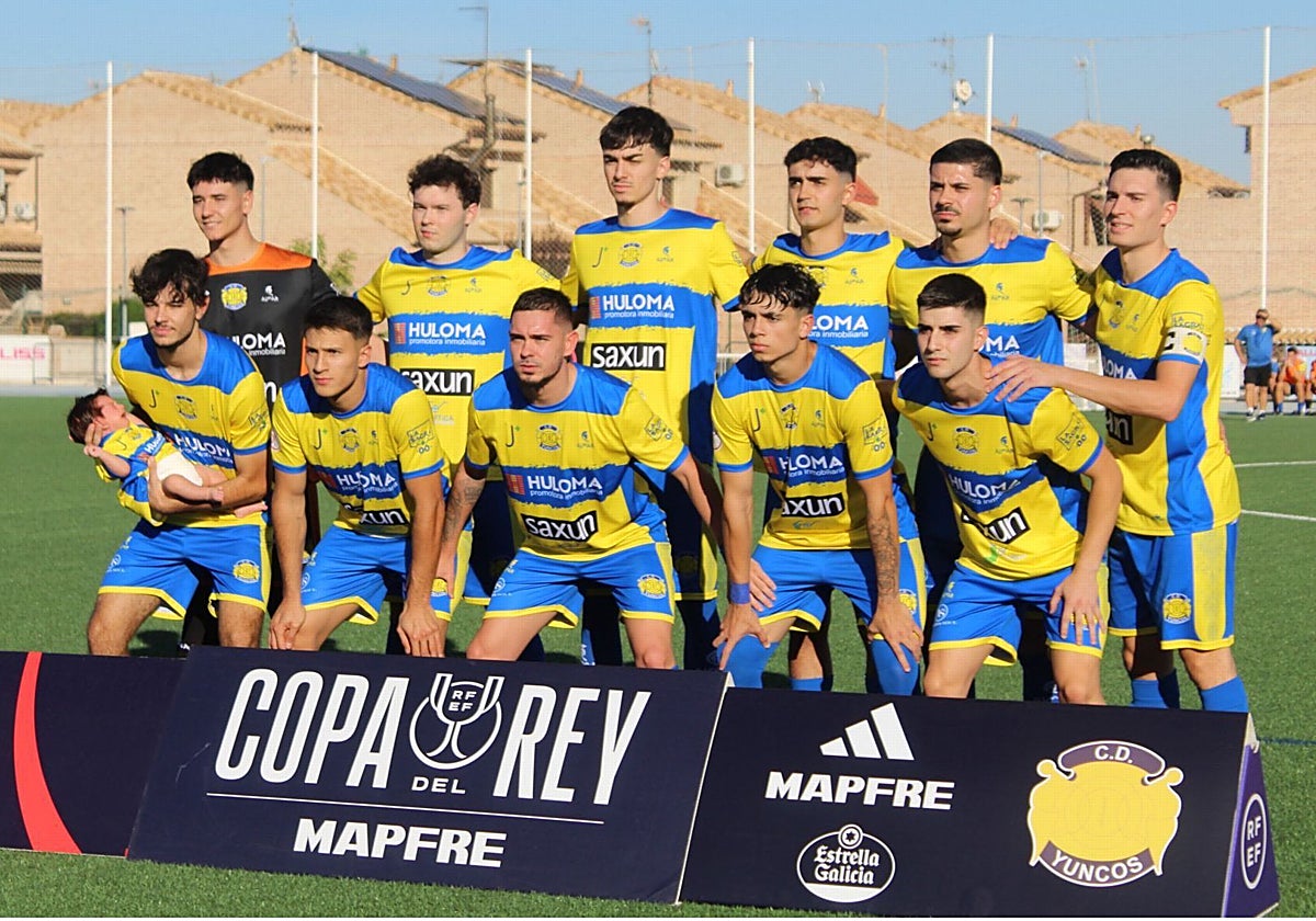 Once inicial del CD Yuncos frente al CD Campanario