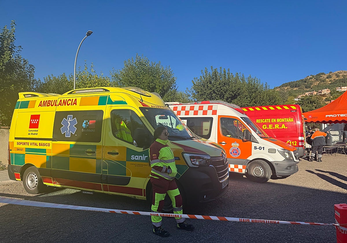 Los equipos desplegados para buscar al joven desaparecido en Bustarviejo