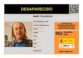 La Guardia Civil pide ayuda para encontrar a un hombre desaparecido junto a un hospital de Torrevieja