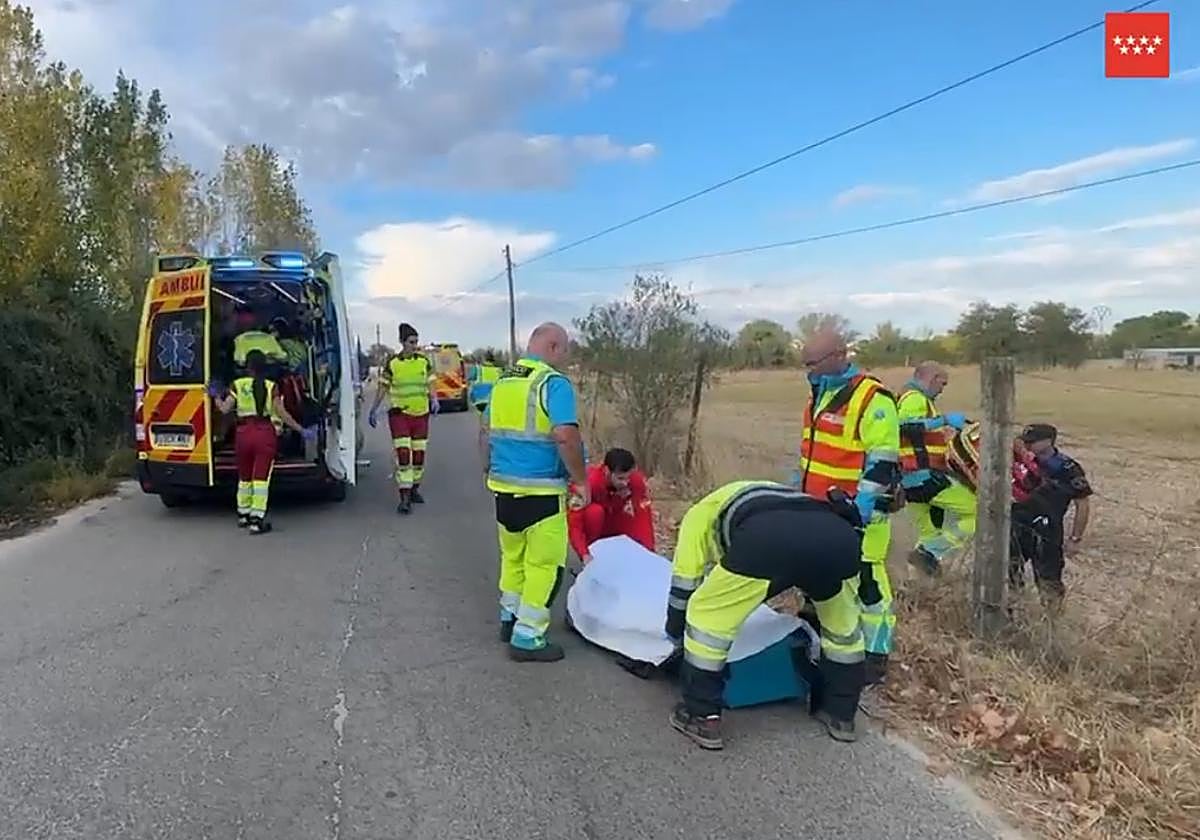 Un equipo del Summa 112 en el lugar de los hechos