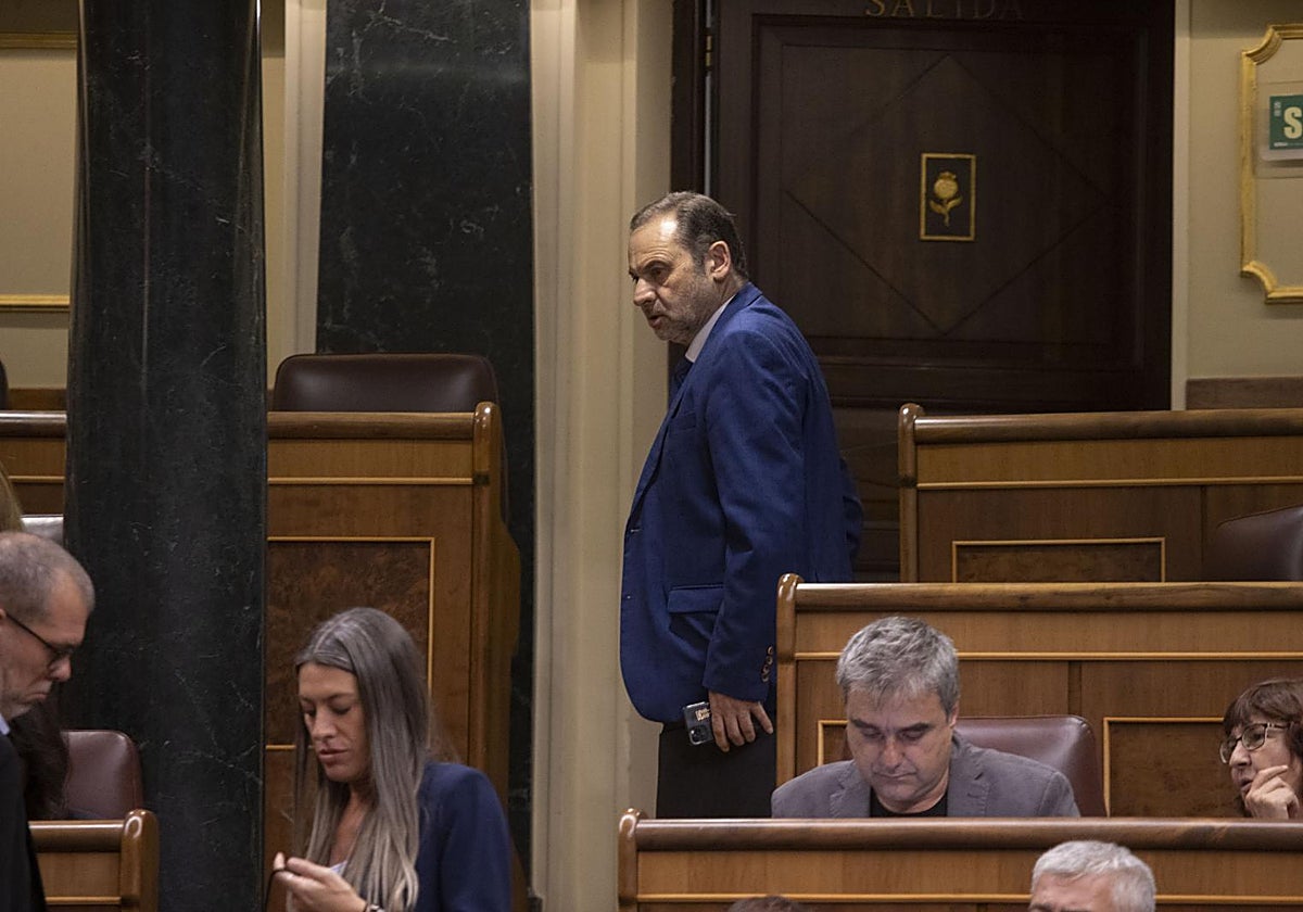 José Luis Ábalos en el Congreso de los Diputados
