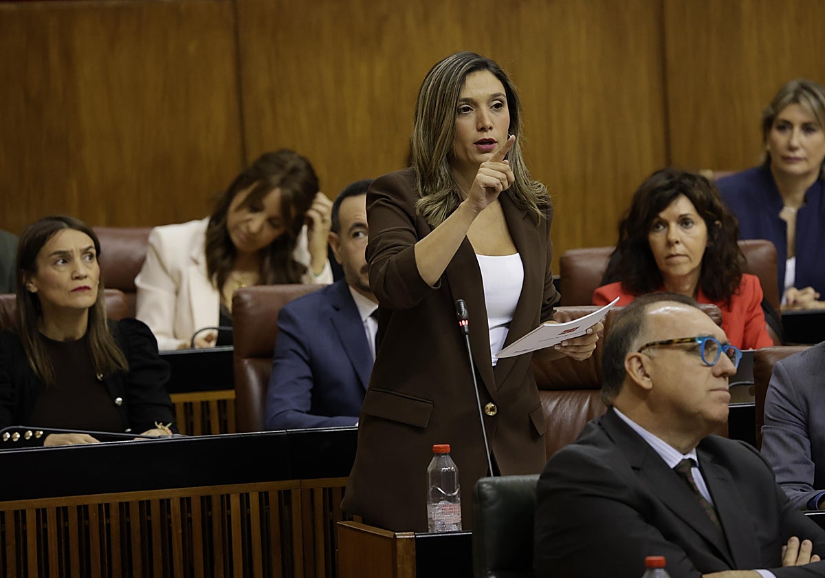 María Márquez, portavoz del PSOE, este jueves en el Parlamento