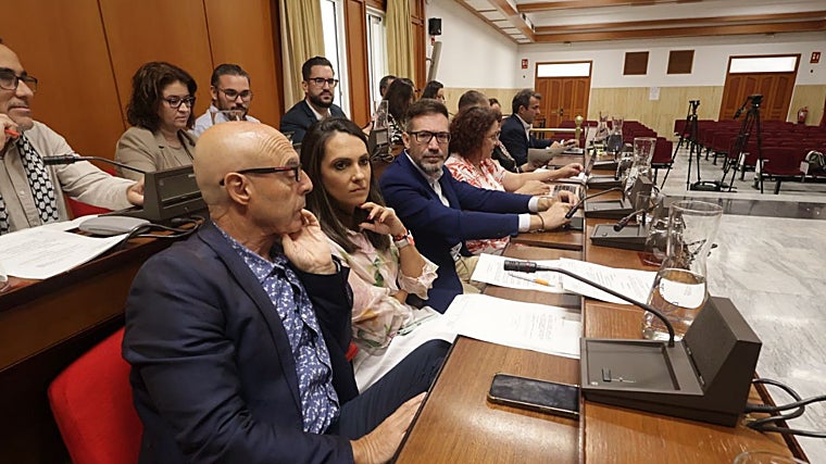 Bancada del PSOE y de Hacemos Córdoba, en el Pleno