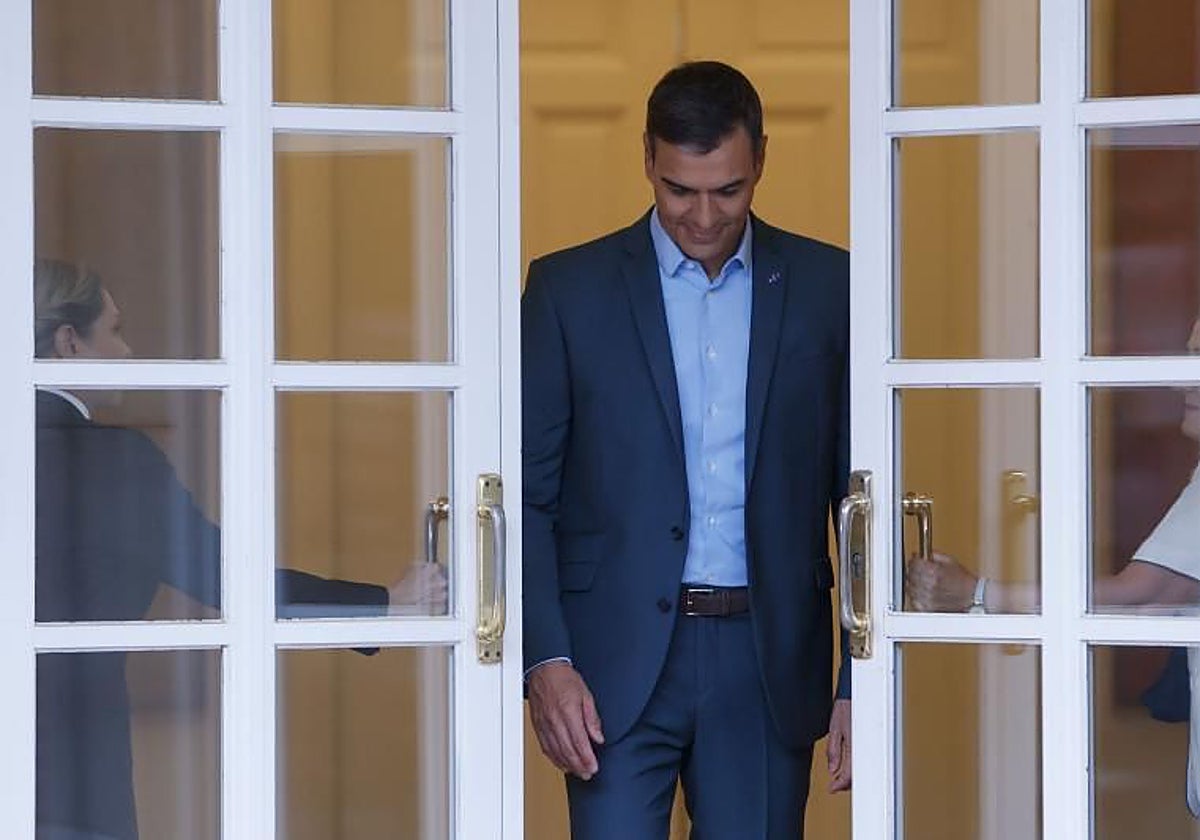 Pedro Sánchez, en el Palacio de la Moncloa