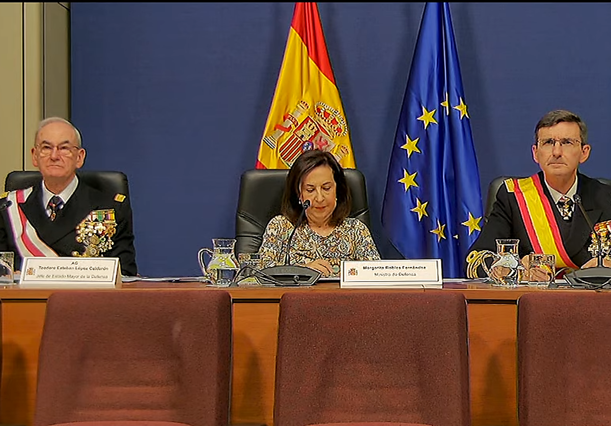 Margarita Robles, en su mensaje a las tropas en 2024-