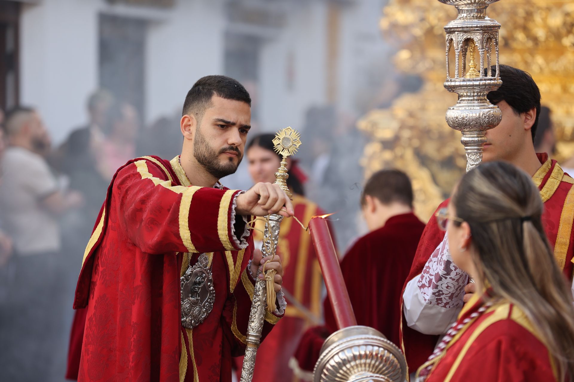 El alegre traslado de la Sagrada Cena de Córdoba y la Esperanza del Valle, en imágenes
