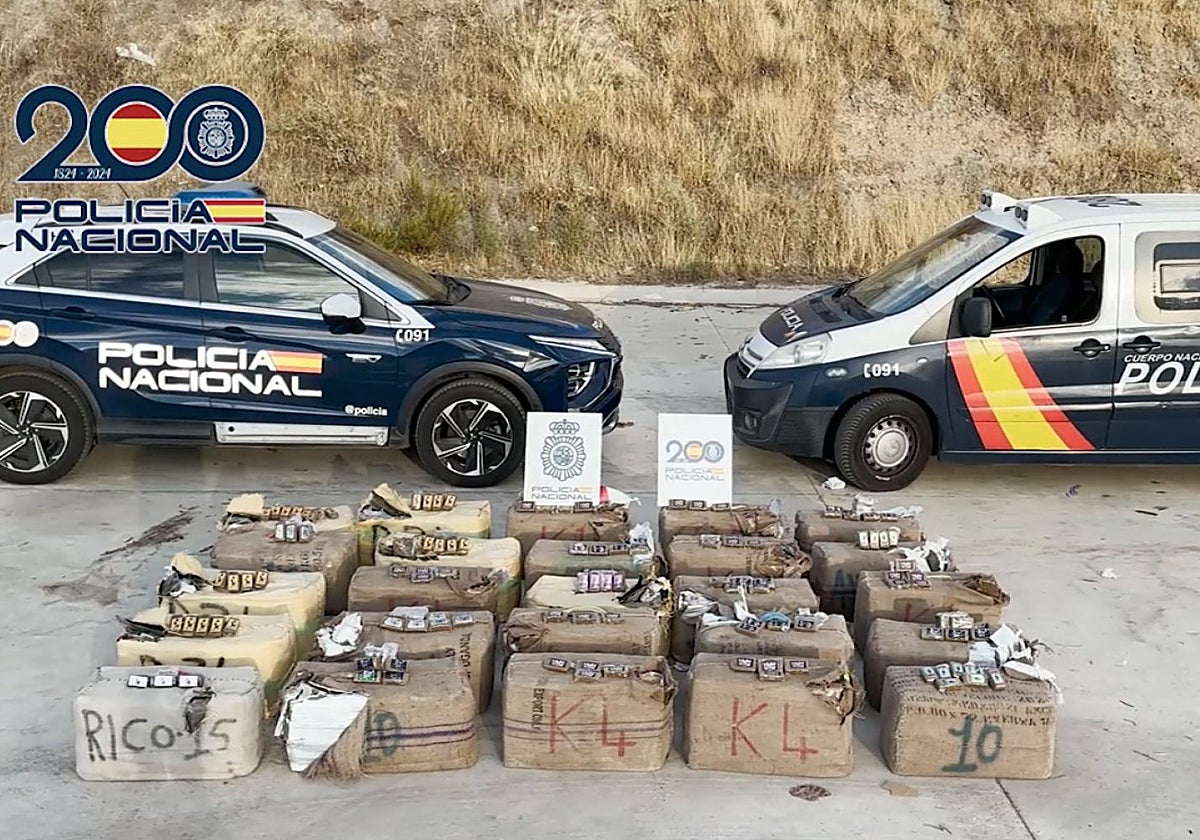 El cargamento de una tonelada de hachís aprehendido en Torrejón de Ardoz