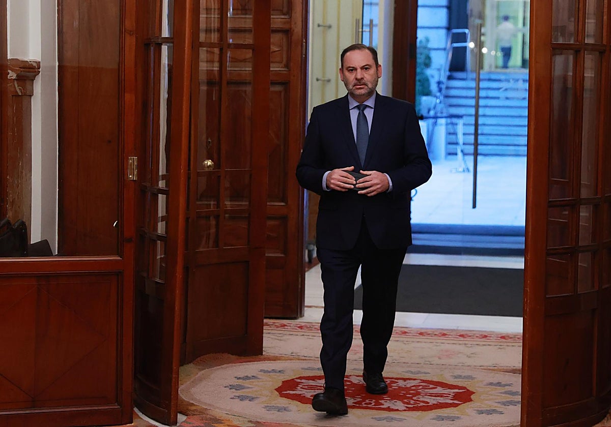 José Luis Ábalos, en el Congreso de los Diputados