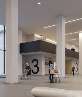 Imagen secundaria 2 - El proyecto de Ciudad de la Justicia propone edificios abiertos y totalmente accesibles, como en las recreaciones que acompañan este texto