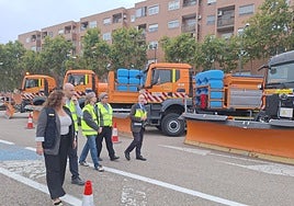 Más de un centenar de personas y 200 máquinas han participado en el simulacro de actuación ante nevadas en la A-2