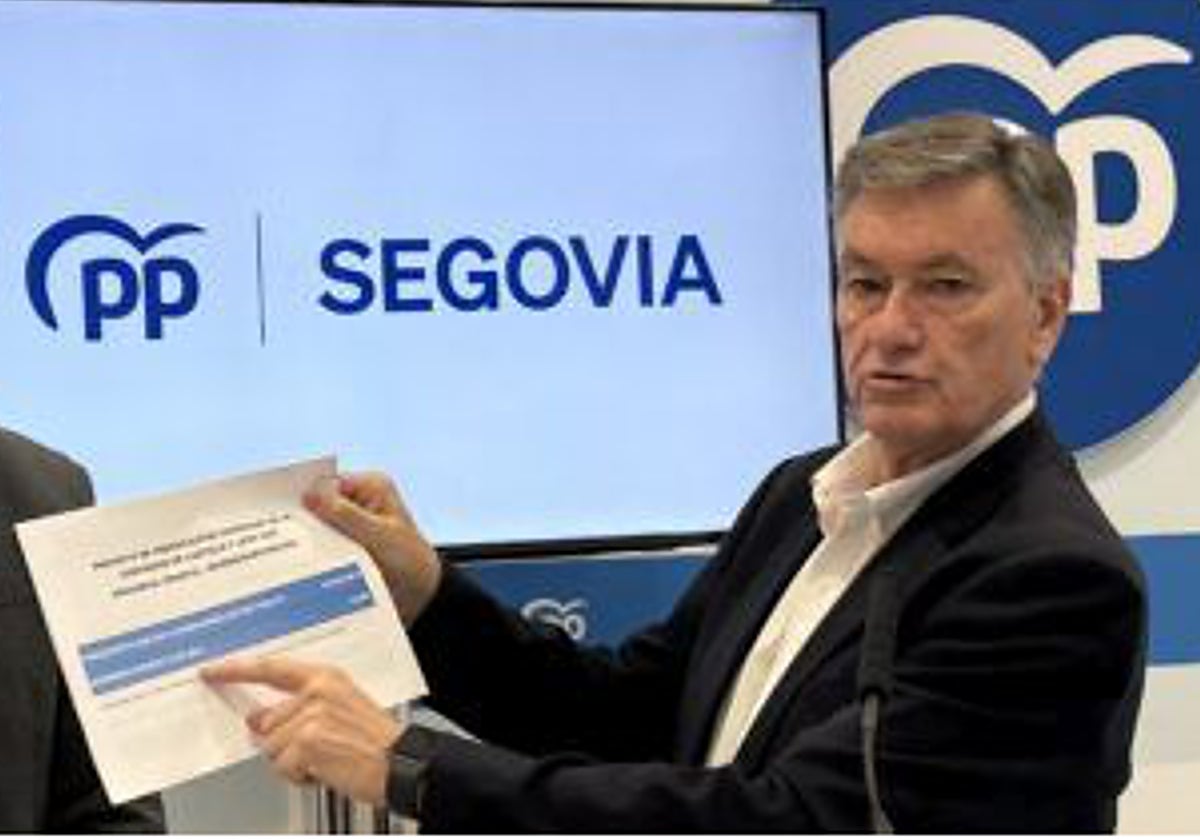 El secretario autonómico del PP, Francisco Vázquez, ayer en Segovia