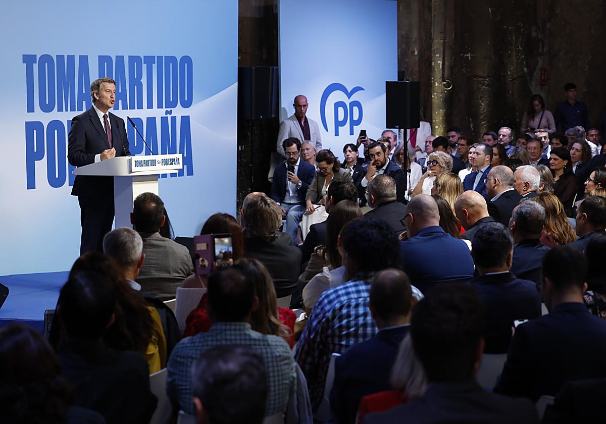 El presidente del PP, Alberto Núñez Feijóo