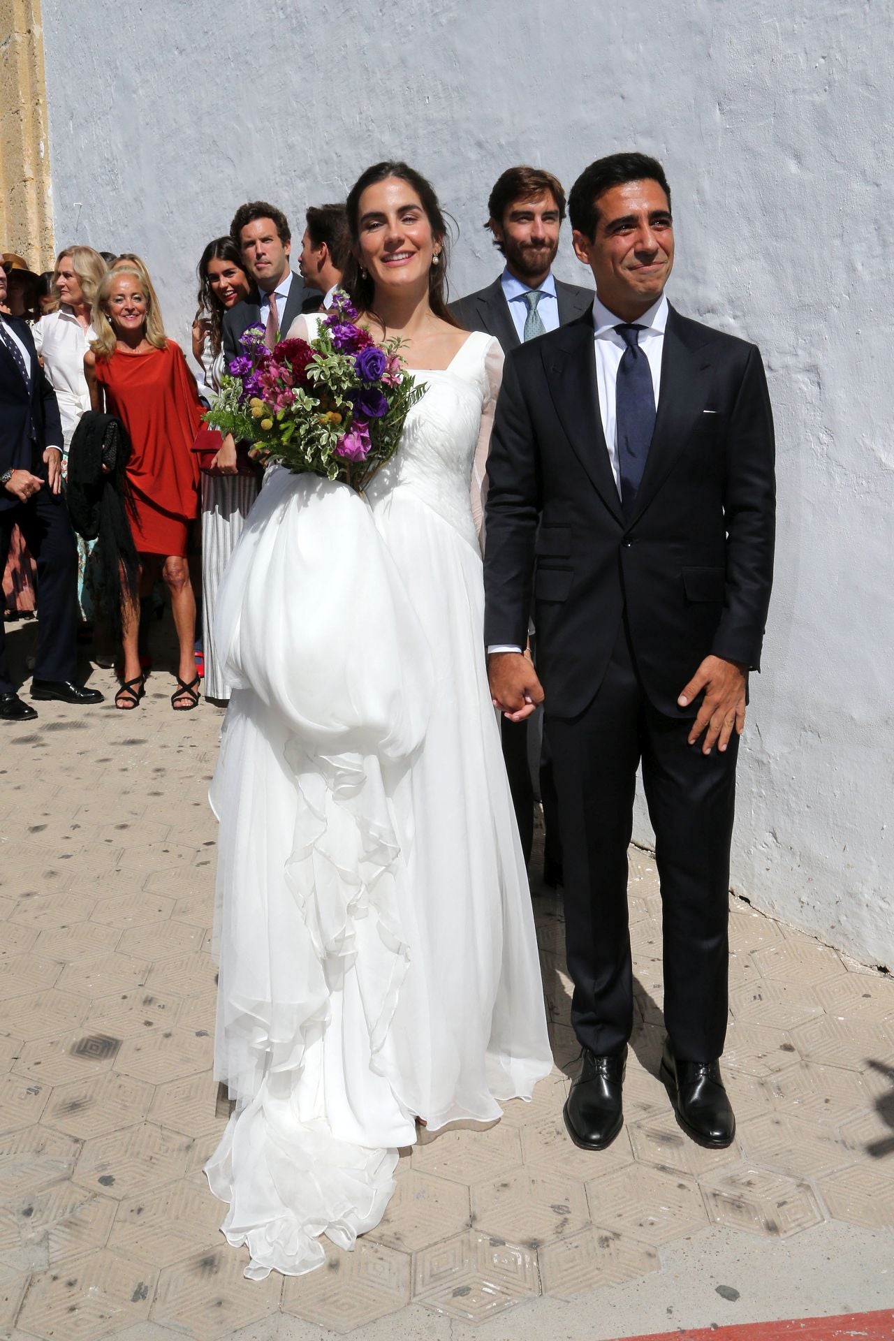 Blanca Llandres y Alberto Herrera ya como recién casados