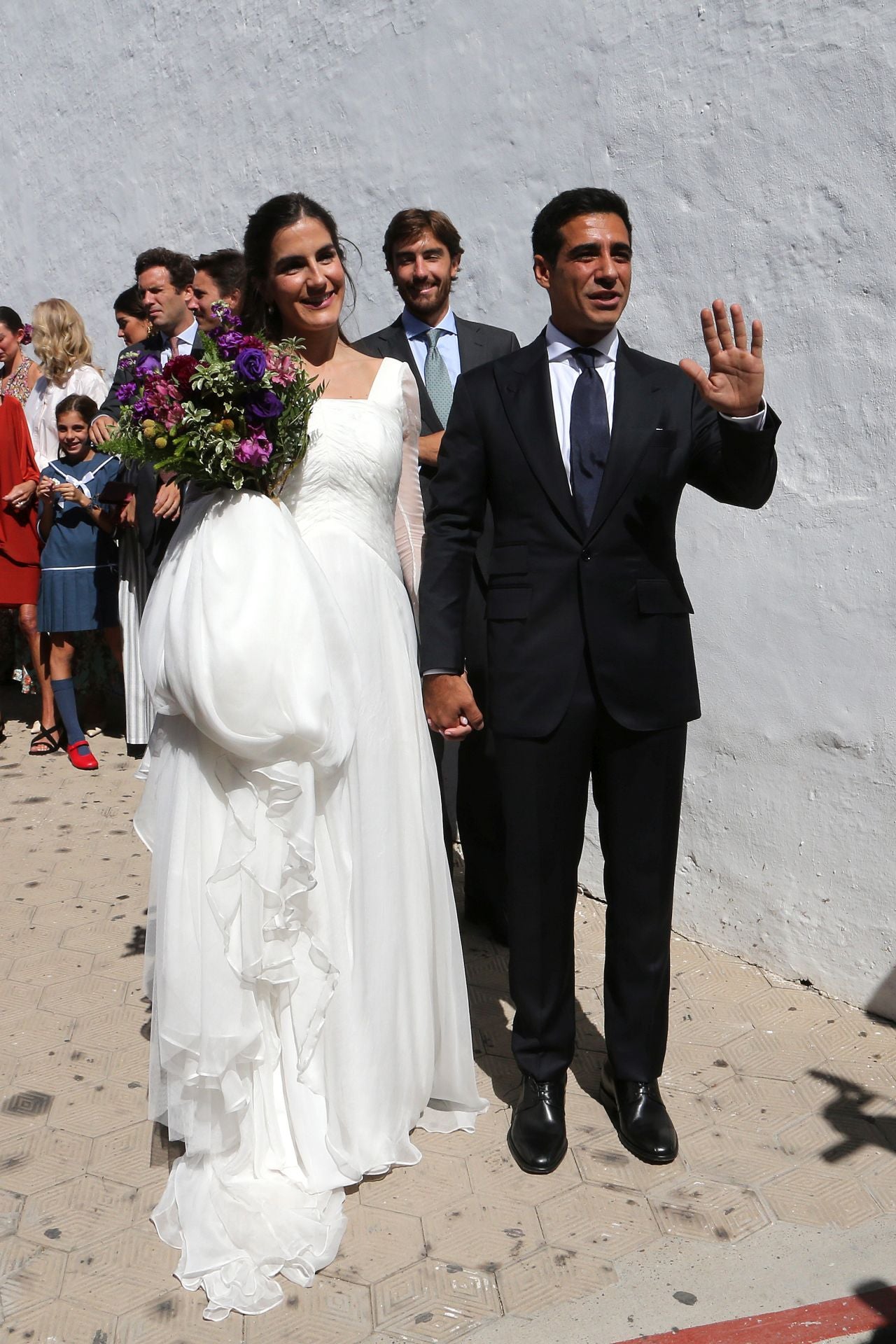Blanca Llandres y Alberto Herrera ya como recién casados