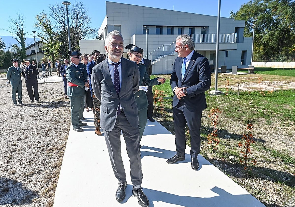 Fernando Grande Marlaska, ayer en la inauguración de una casa cuartel en Burgos