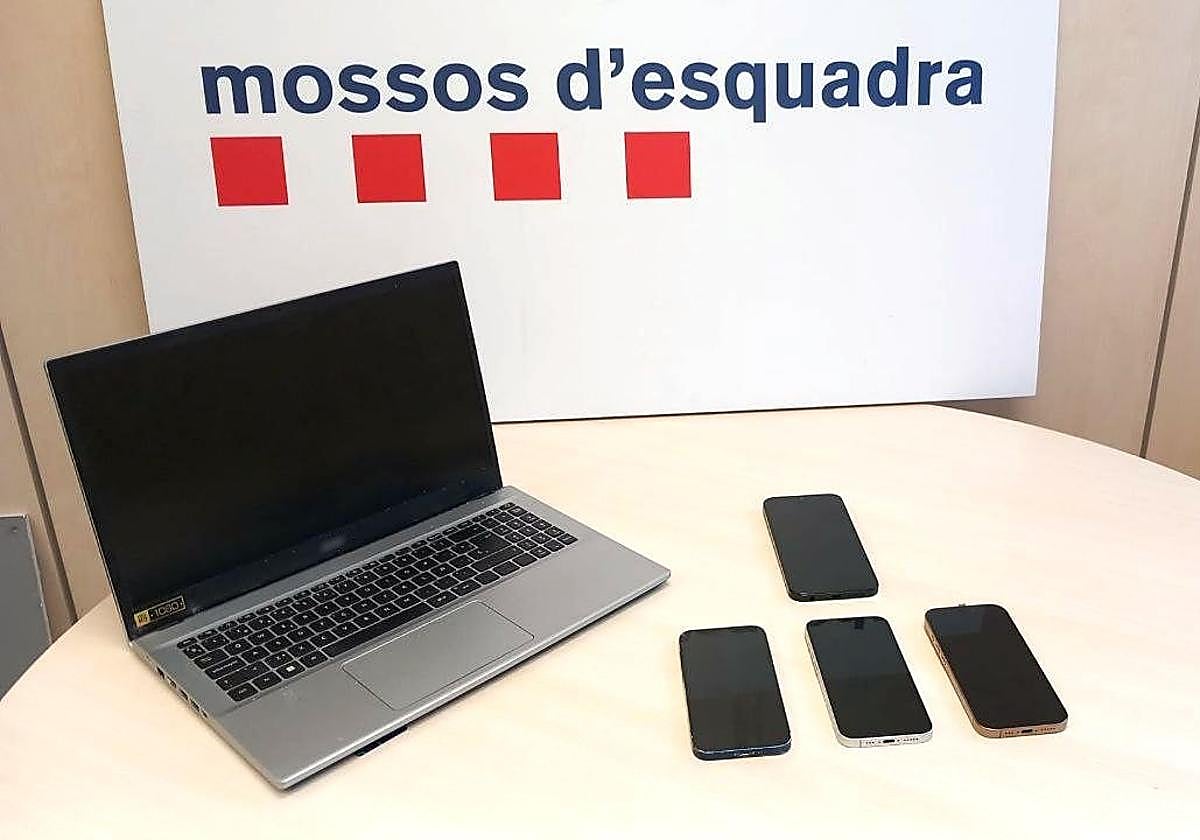 Material incautado en la operación.