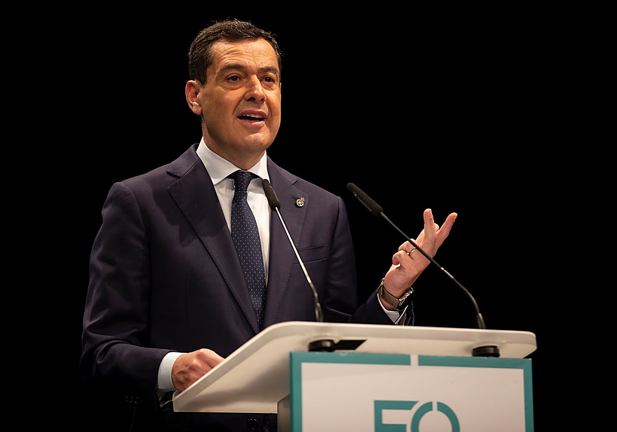 El presidente de la Junta de Andalucía, Juanma Moreno