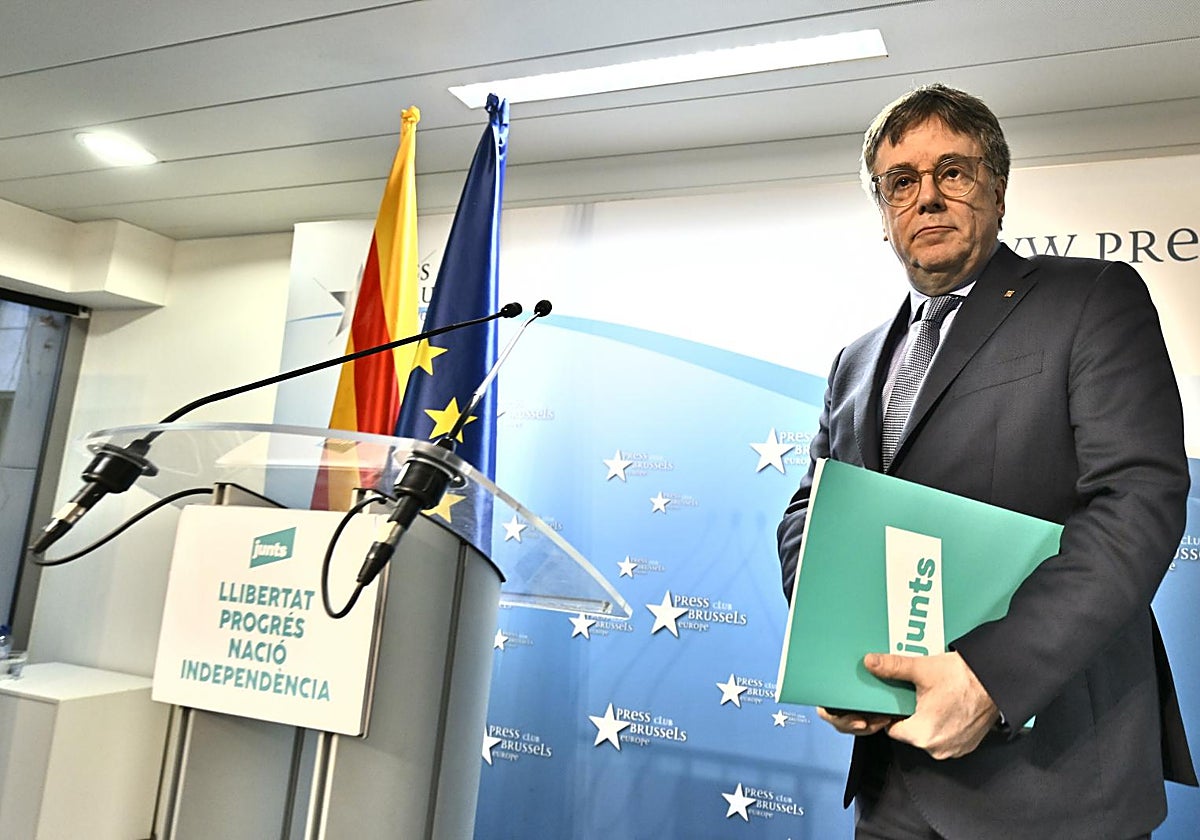 Puigdemont en el Press Club de Bruselas