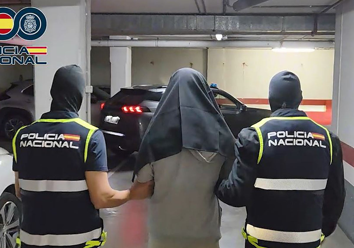 El presunto yihadista en el momento de la detención