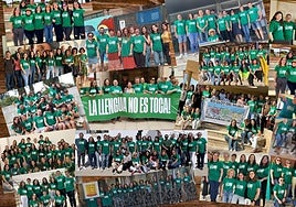 Una 'ola verde' de 8.000 camisetas contra el castellano se dirige a colegios e institutos valencianos