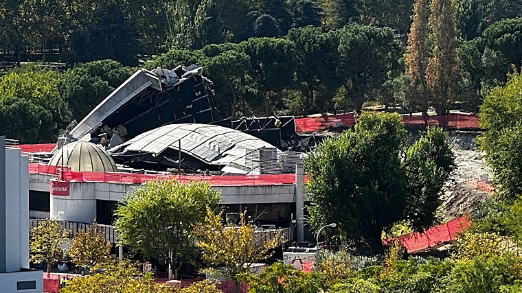 El antiguo cine Imax tras el derribo de la cúpula