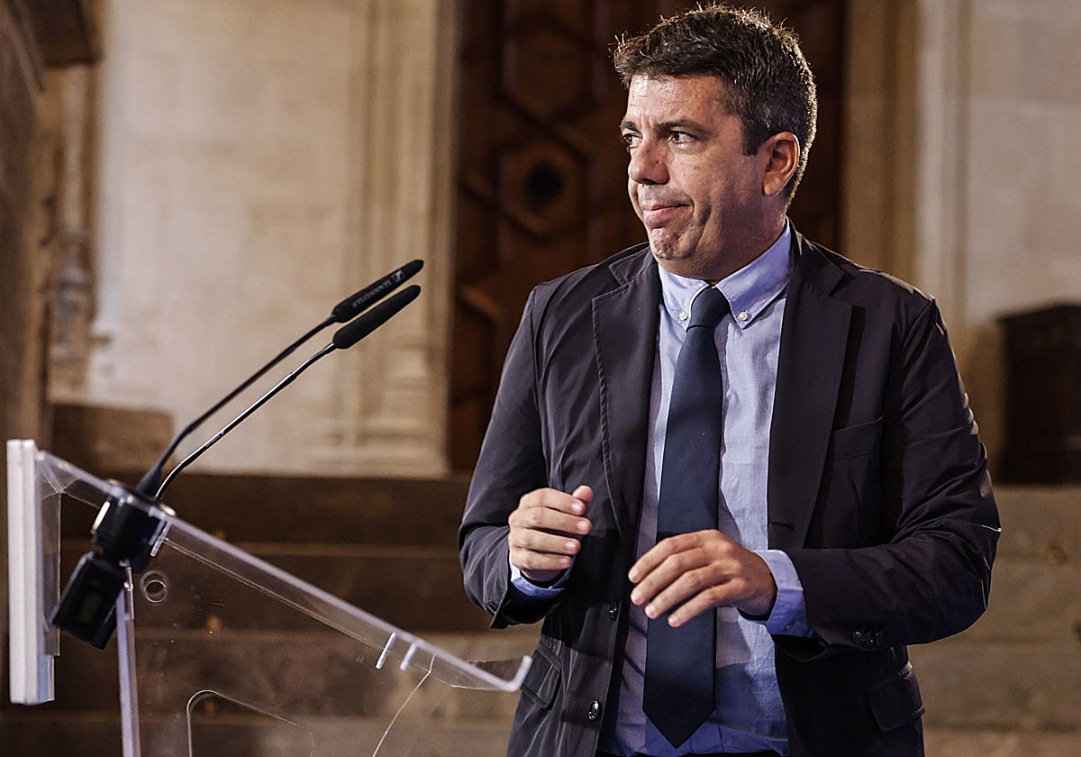 Imagen de archivo del presidente de la Generalitat Valenciana, Carlos Mazón