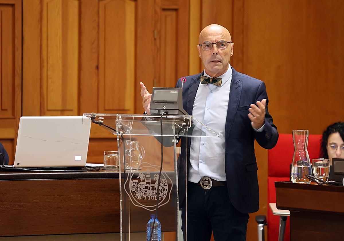 Antonio Hurtado durante uno de los debates del Estado de la Ciudad en el Ayuntamiento de Córdoba