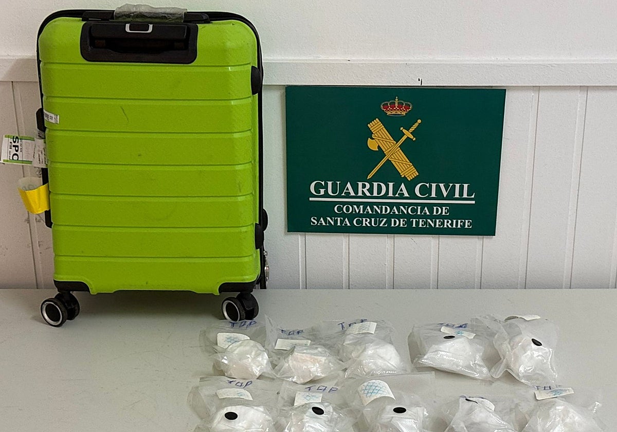 Trolley y droga incautada