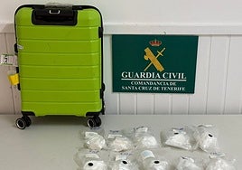 Pillado infraganti con 2,3 kilos de cocaína en su maleta en La Palma