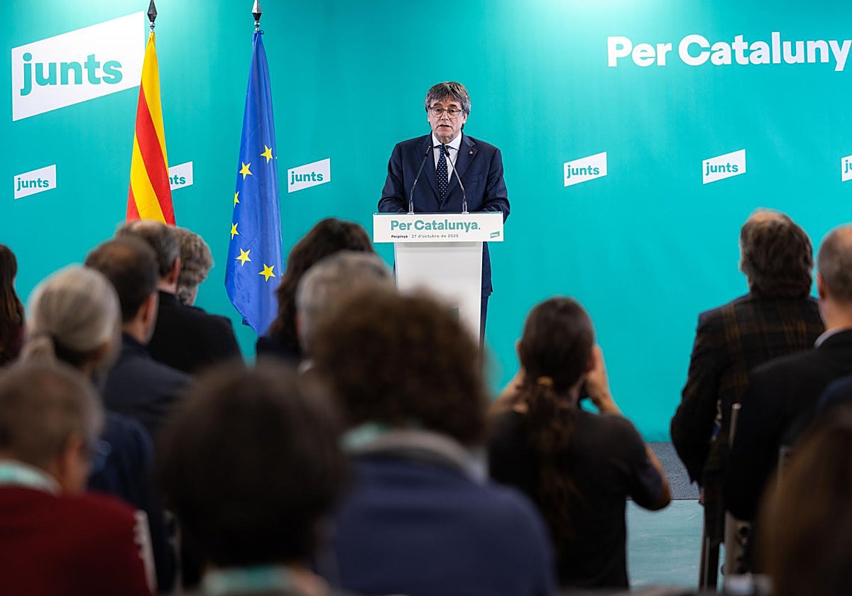 Carles Puigdemont, este lunes, en Perpiñan