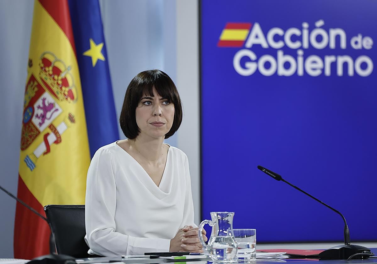 La ministra Diana Morant, en la rueda de prensa posterior al Consejo de Ministros