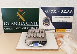 Funcionarios de Prisiones y Guardia Civil detienen a una persona que introdujo con 12 bellotas de hachís y cocaína en Alcolea