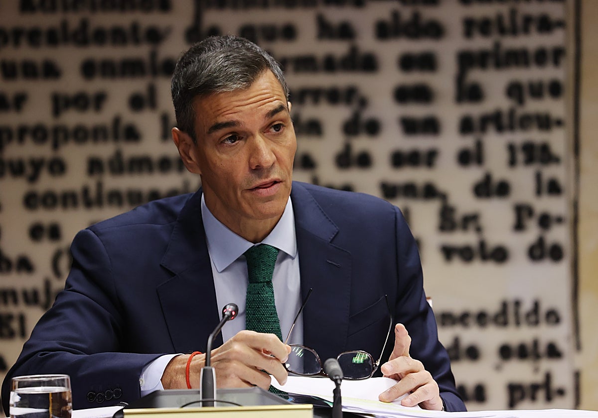 El presidente del Gobierno, Pedro Sánchez en el Senado